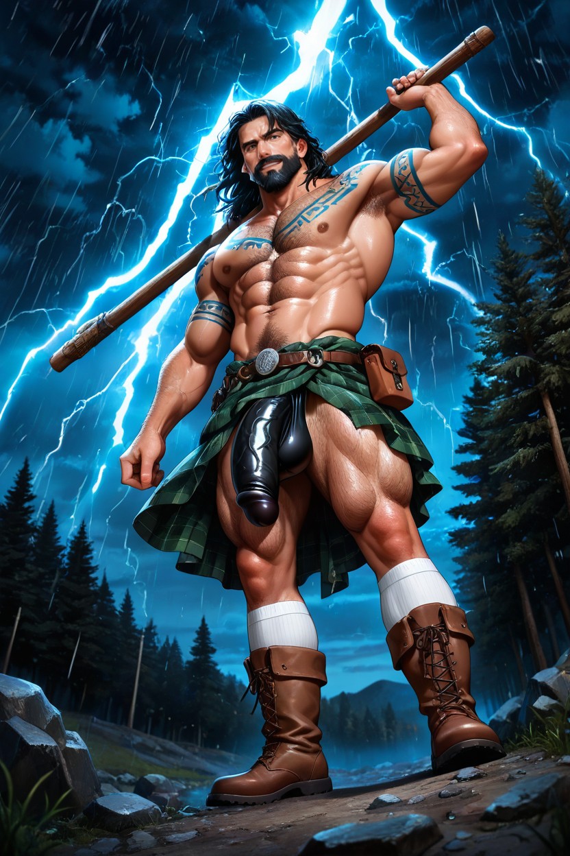 Bushy Beard, Storm, Musculosa Porno gay IA