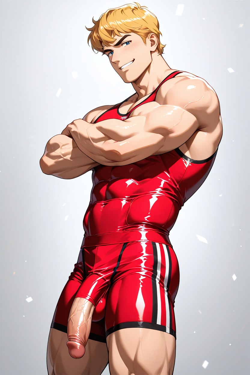Head-to-knee Shot, Low Singlet, Fred Jones From Scooby-doo AI Gay Porn