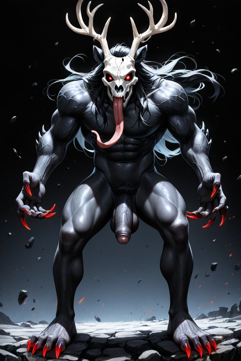 Skinny, Standing, Covering His Crotch AI Gay Porn