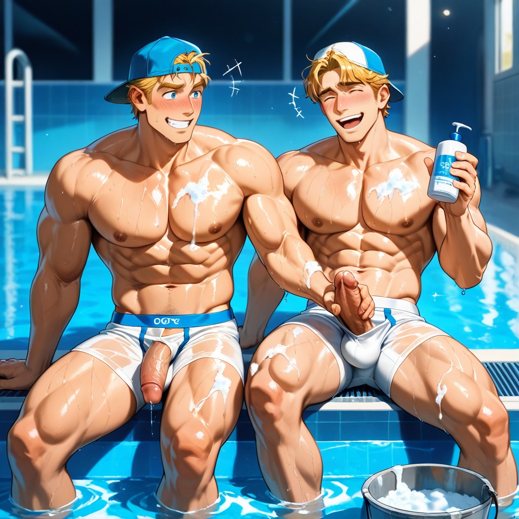 Having Fun, Handsome, Sexy AI Gay Porn
