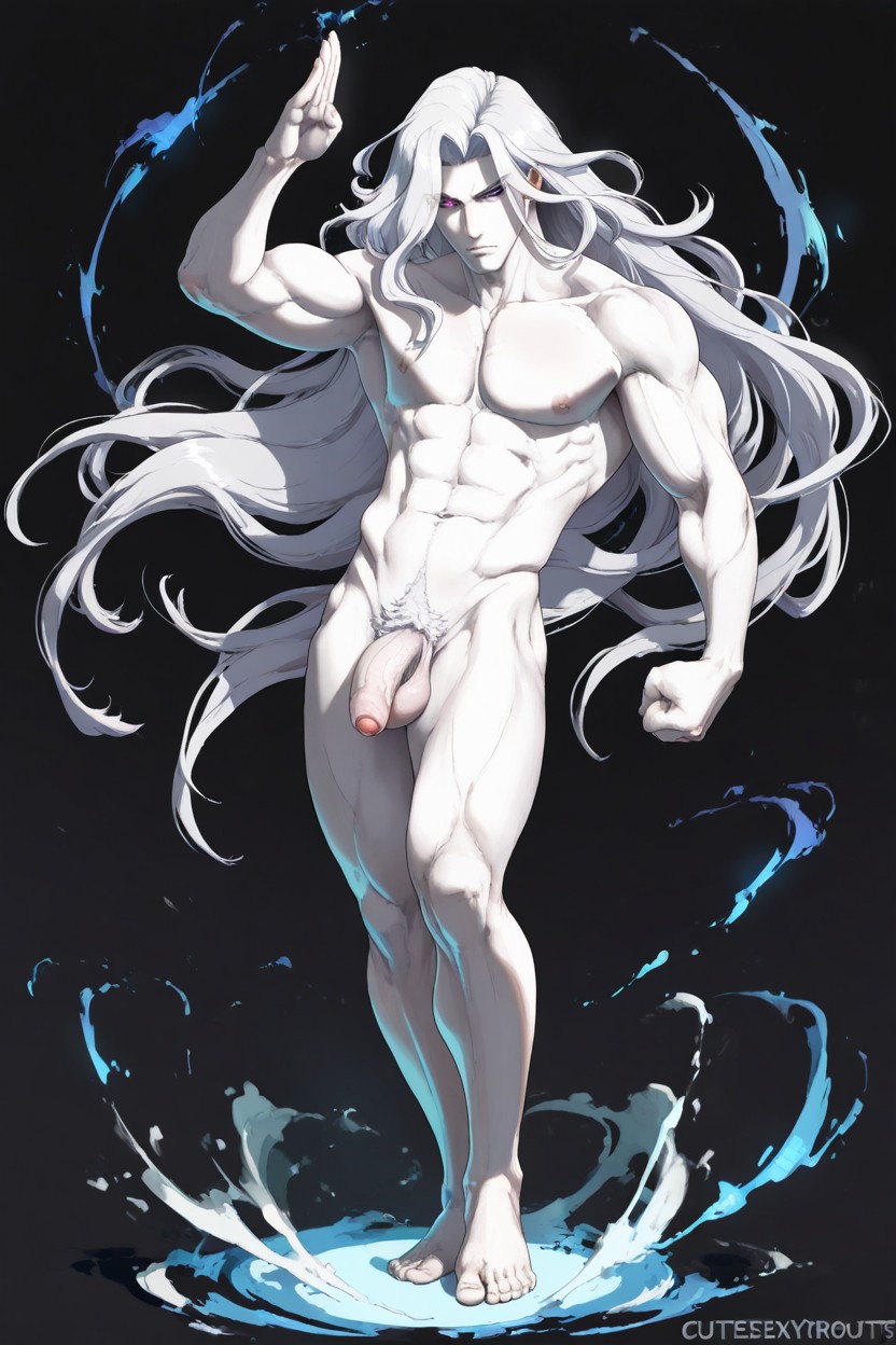 Skinny, Glowing Sigils, Very Pale Skin AI Gay Porn
