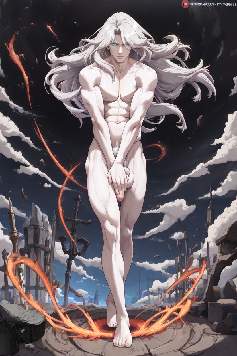 Sygil Covering Crotch, Plain Background, 25+ AI Gay Porn