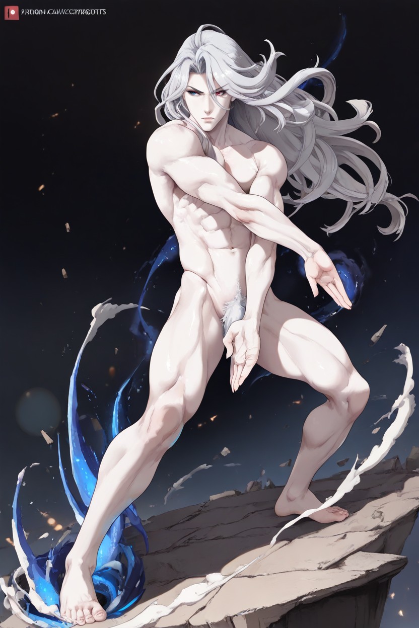 Alone, Glowing Sygils, Very Pale Skin AI Gay Porn