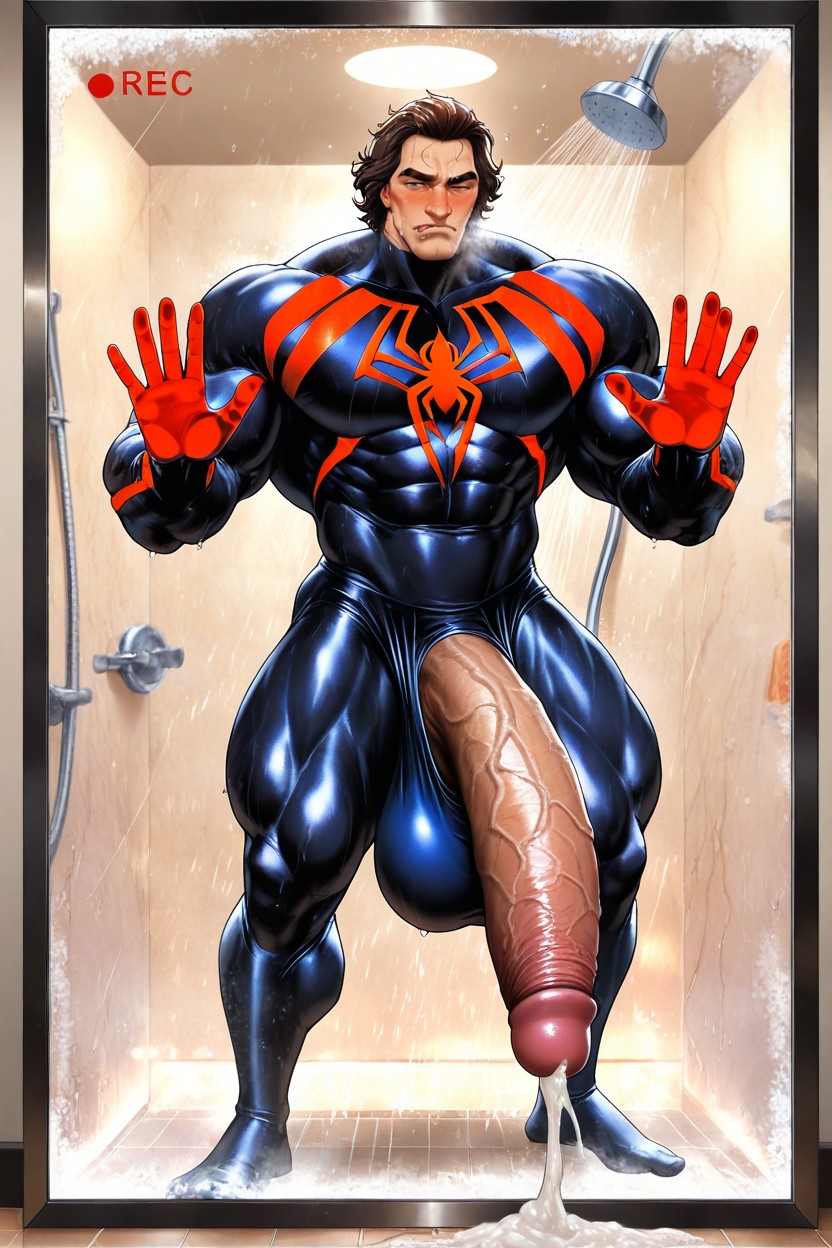 Shower, Hyper Cum, Full Body Suit Porno IA Gay