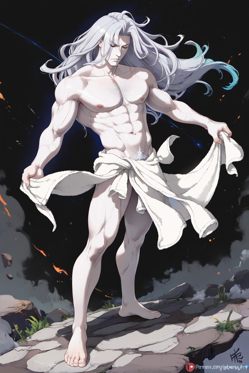 Front View, Gusts Of Wind, Full Body Visible AI Gay Porn