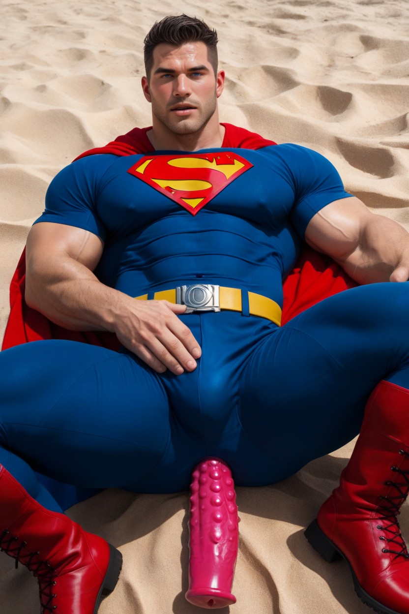 Handsome, His Pecs Under His Shirt Are So Huge They Are Almost Boobs, Huge Shoulders AI Gay Porn