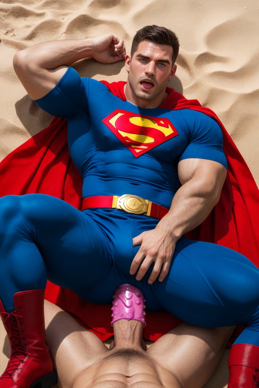 Handsome, Red Boots, Blue Eyes With Black Hair AI Gay Porn