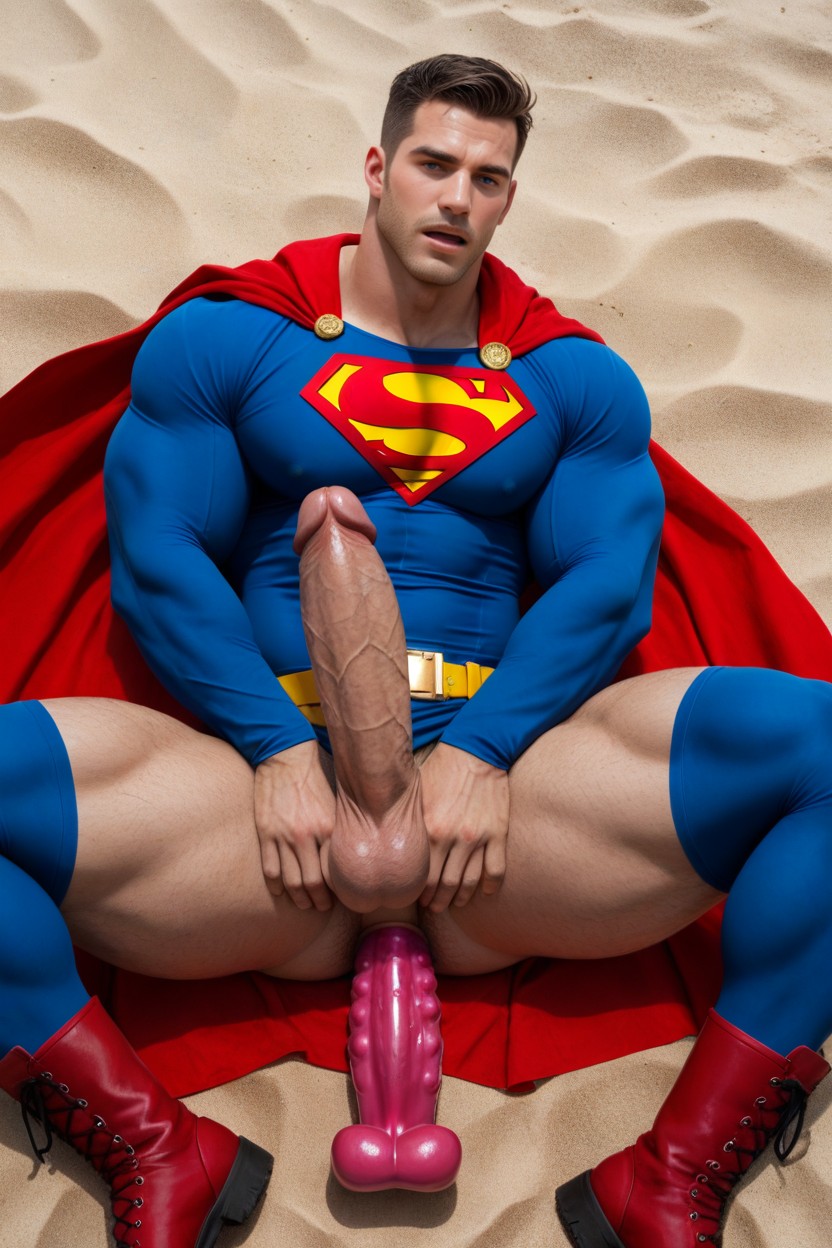 Hyper Massive Pecs, Lying On Back, Ahegao AI Gay Porn