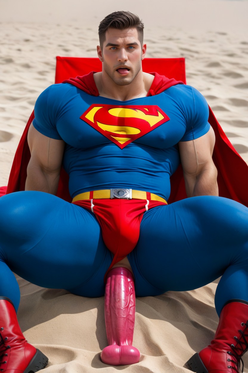 Big Ass, Gigantic Bodybuilders, Pecs Practically Bursting Out Of Shirt AI Gay Porn