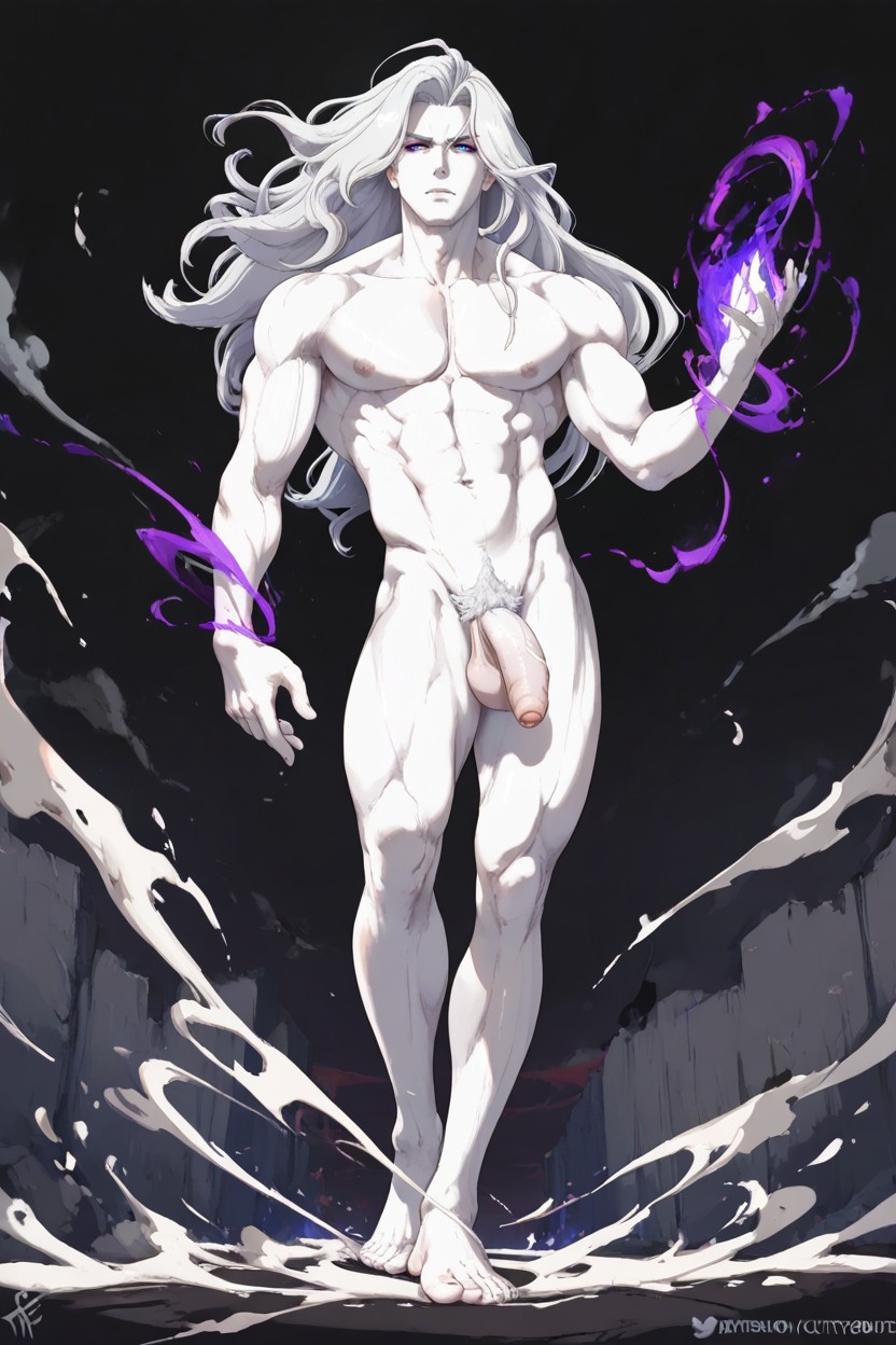 Glowing Sigils, Kau From Togainu No Chi, Wind Gusts AI Gay Porn