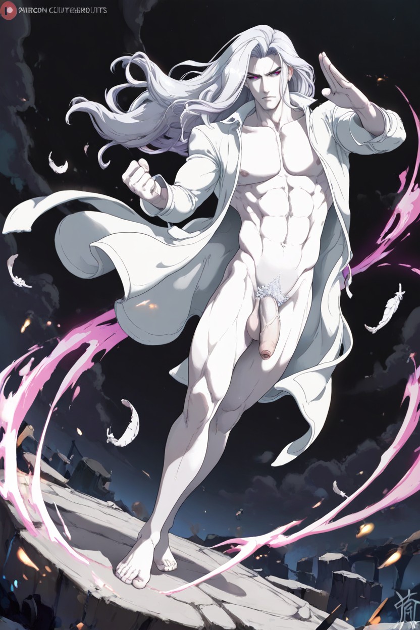 Very Pale Skin, Man, Flaccid Penis AI Gay Porn