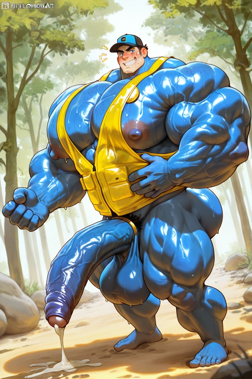 Squeezable, Trees, Massive Nipples AI Gay Porn