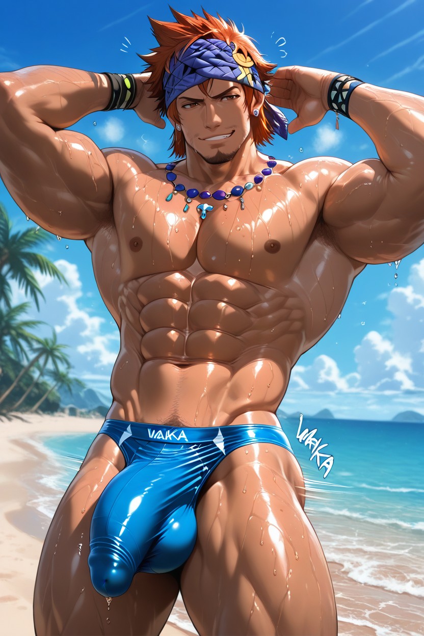 Well Built, Big Muscles, Smirk AI Gay Porn