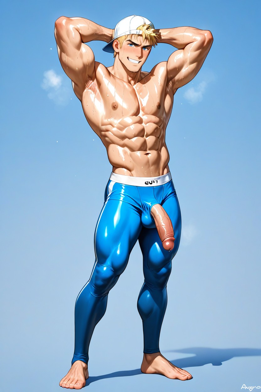 Sport, Yoga Pants, Naked Feet AI Gay Porn