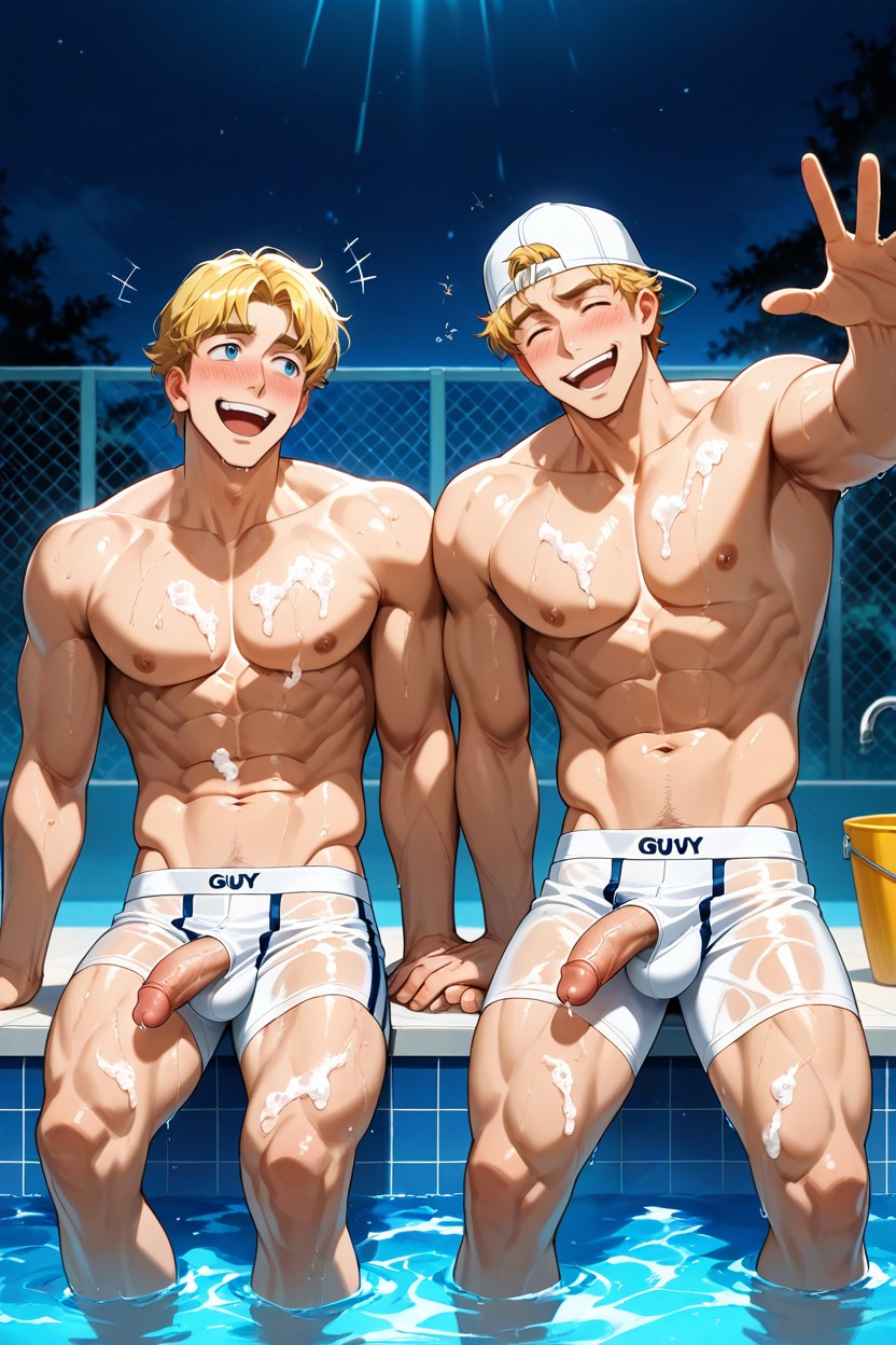 Medium, Having Fun, Low Angle AI Gay Porn