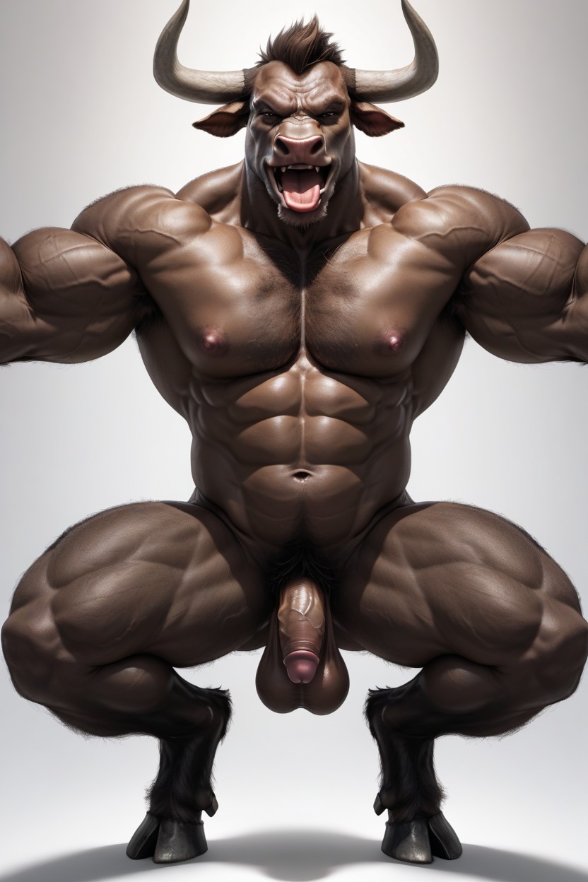 Minotaur, Cute, Full Body AI Gay Porn