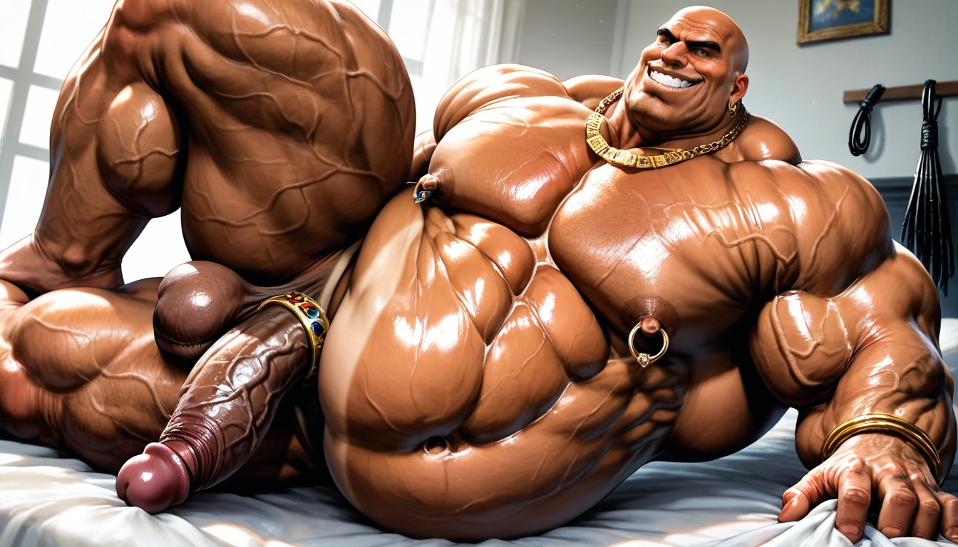 Cock Sucking Himself, Beautiful Eyes, Brute Warrior AI Gay Porn