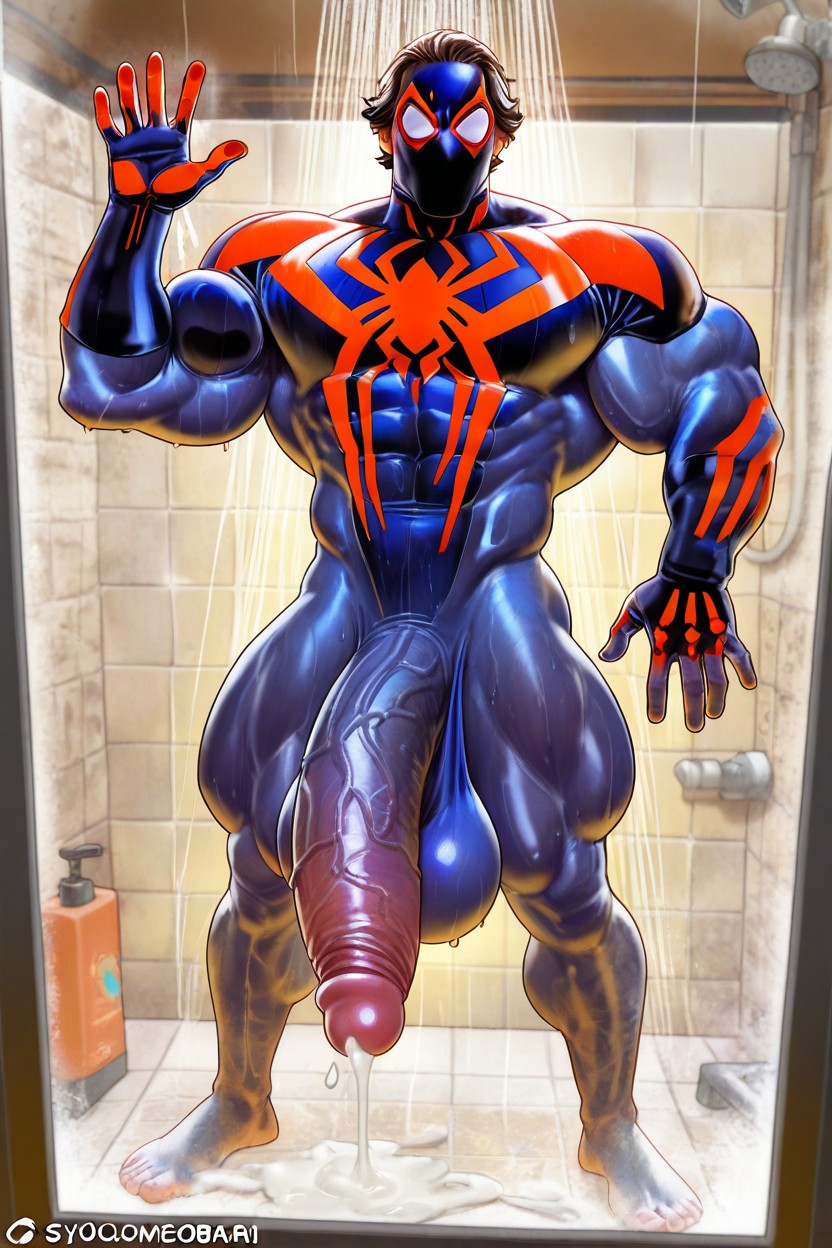 Detailed Body, Hyper Cum, Massive Saggy Balls AI Gay Porn