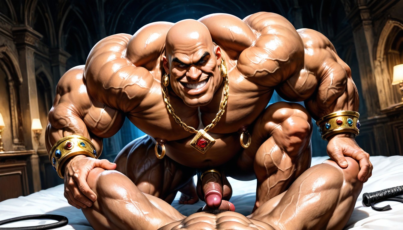 Hyper Balls, Bald, Bodybuilder AI Gay Porn