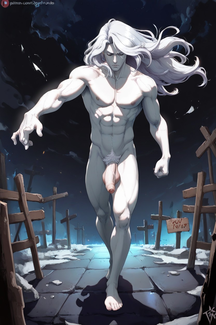 Lazy Pose, Glowing Sygils, Naked AI Gay Porn