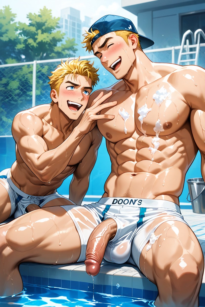 25+, Soap On Body, Twins AI Gay Porn