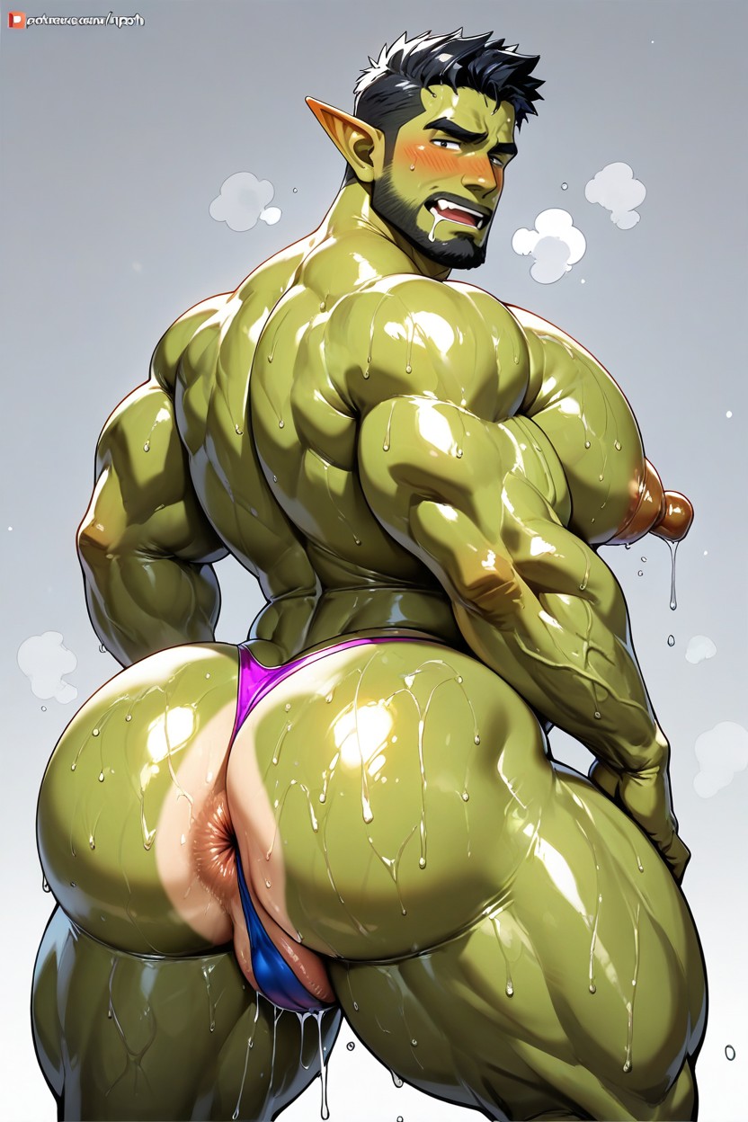 Body, Alpha Male, Without Pubic Hair AI Gay Porn