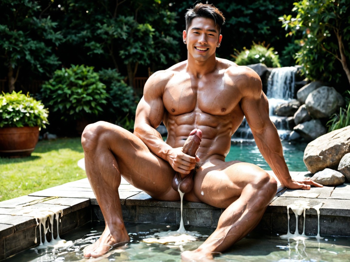 College Hunk, Highly Detailed, Erect Dick AI Gay Porn