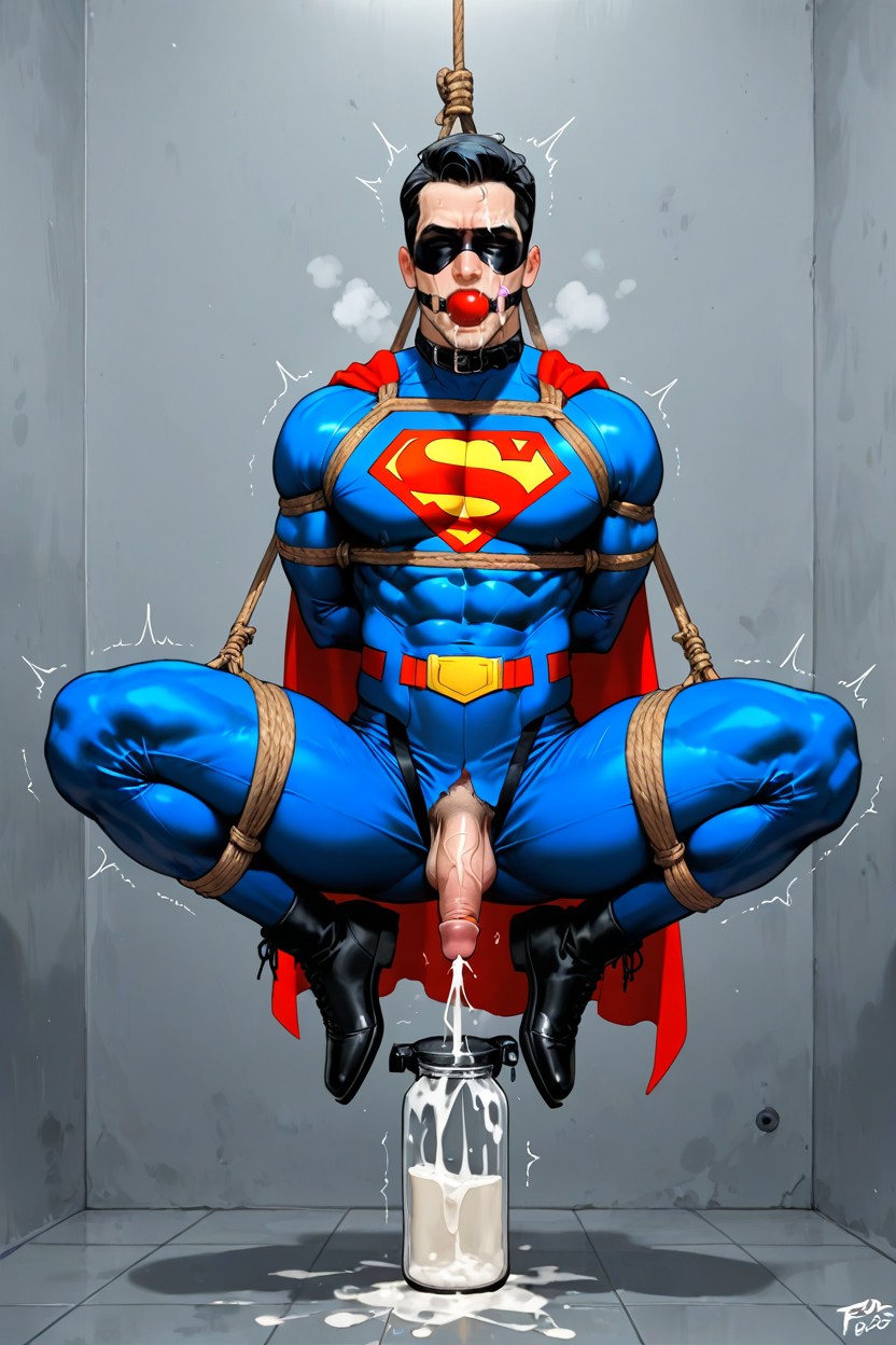Red Cape, Superman, Solo Porno gay IA
