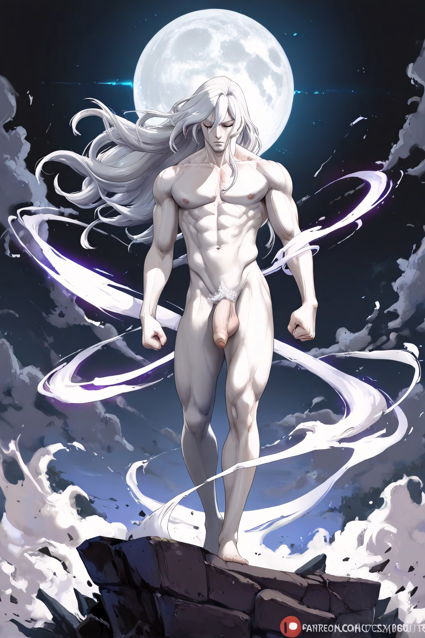 Kajinman Style, Naked, Simple Black Background AI Gay Porn