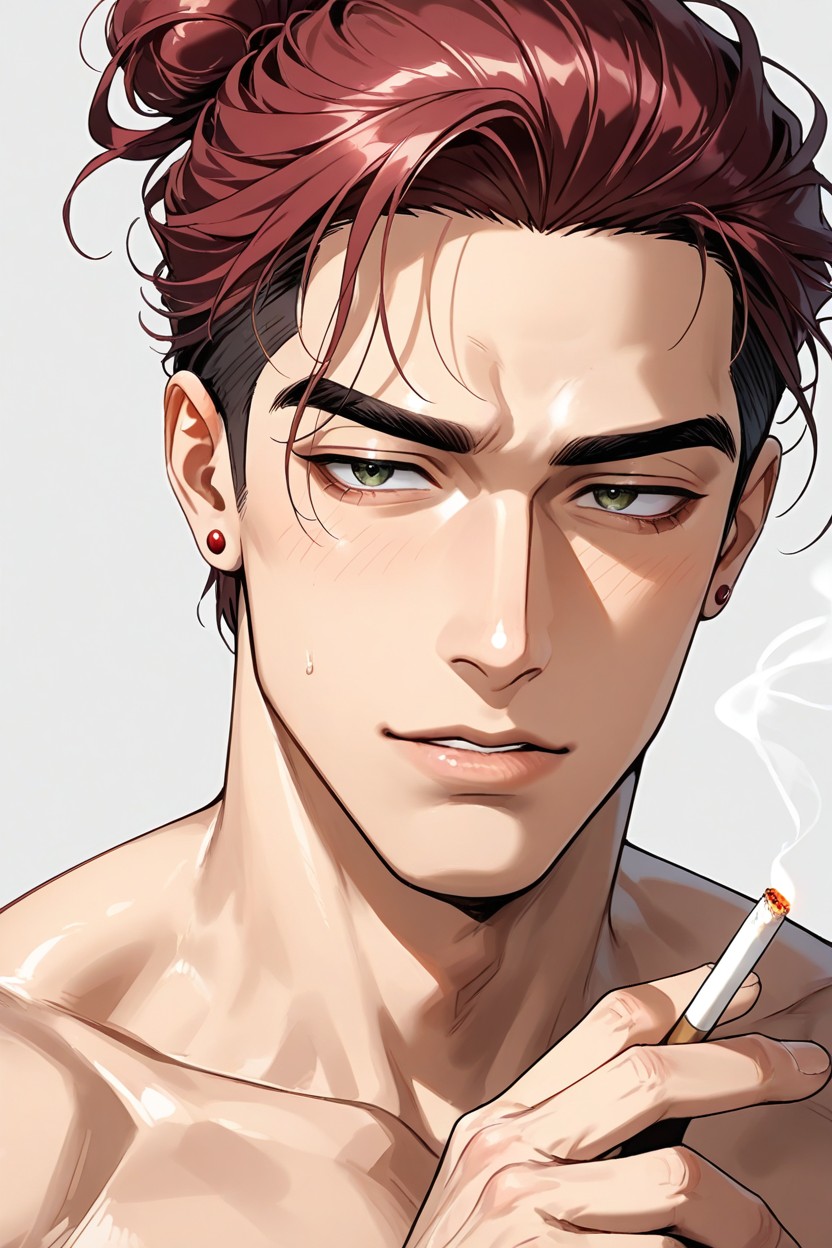 Skinny, Looks Calm, Male Gyaru AI Gay Porn