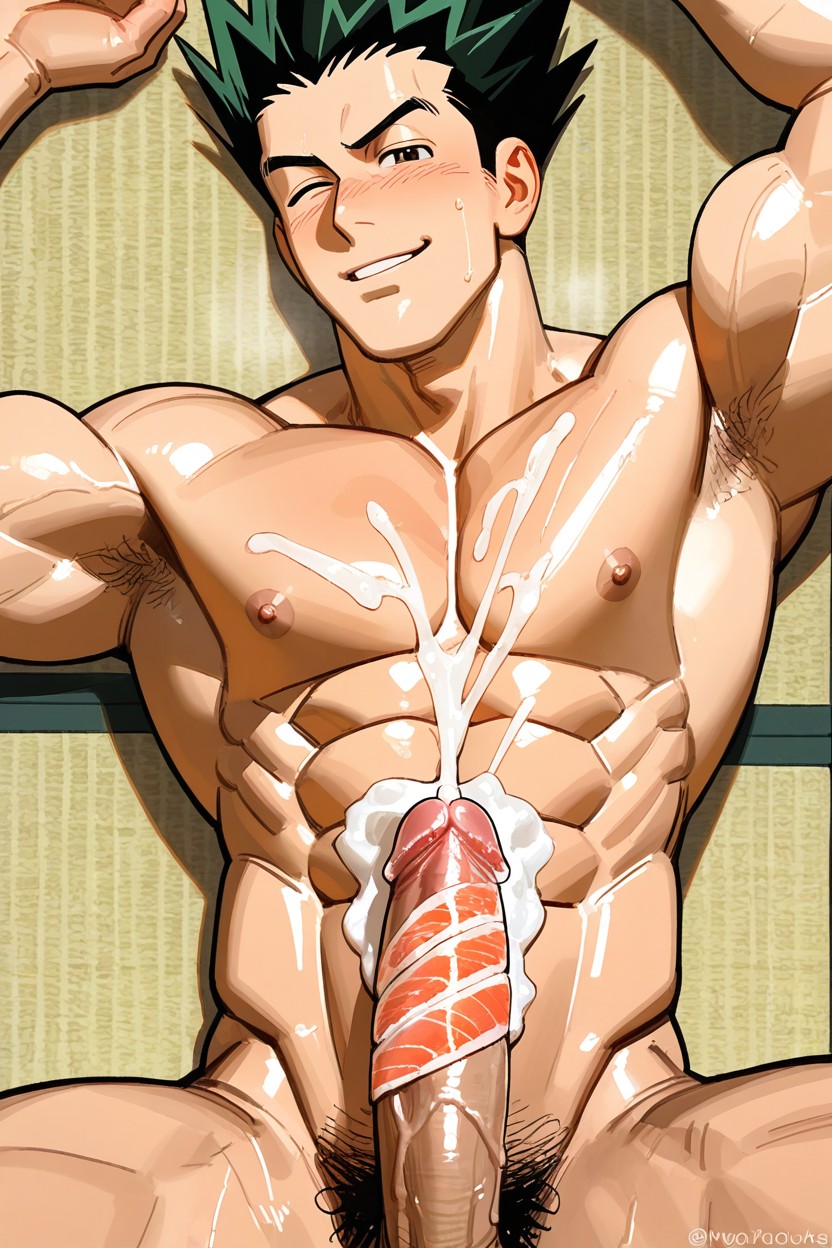 Male Pecs, Hunter X Hunter, Ultra High Detailed AI Gay Porn