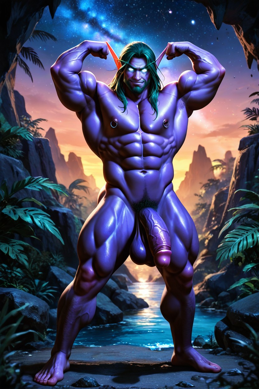Muscles, Pubic Hair, Jungle AI Gay Porn