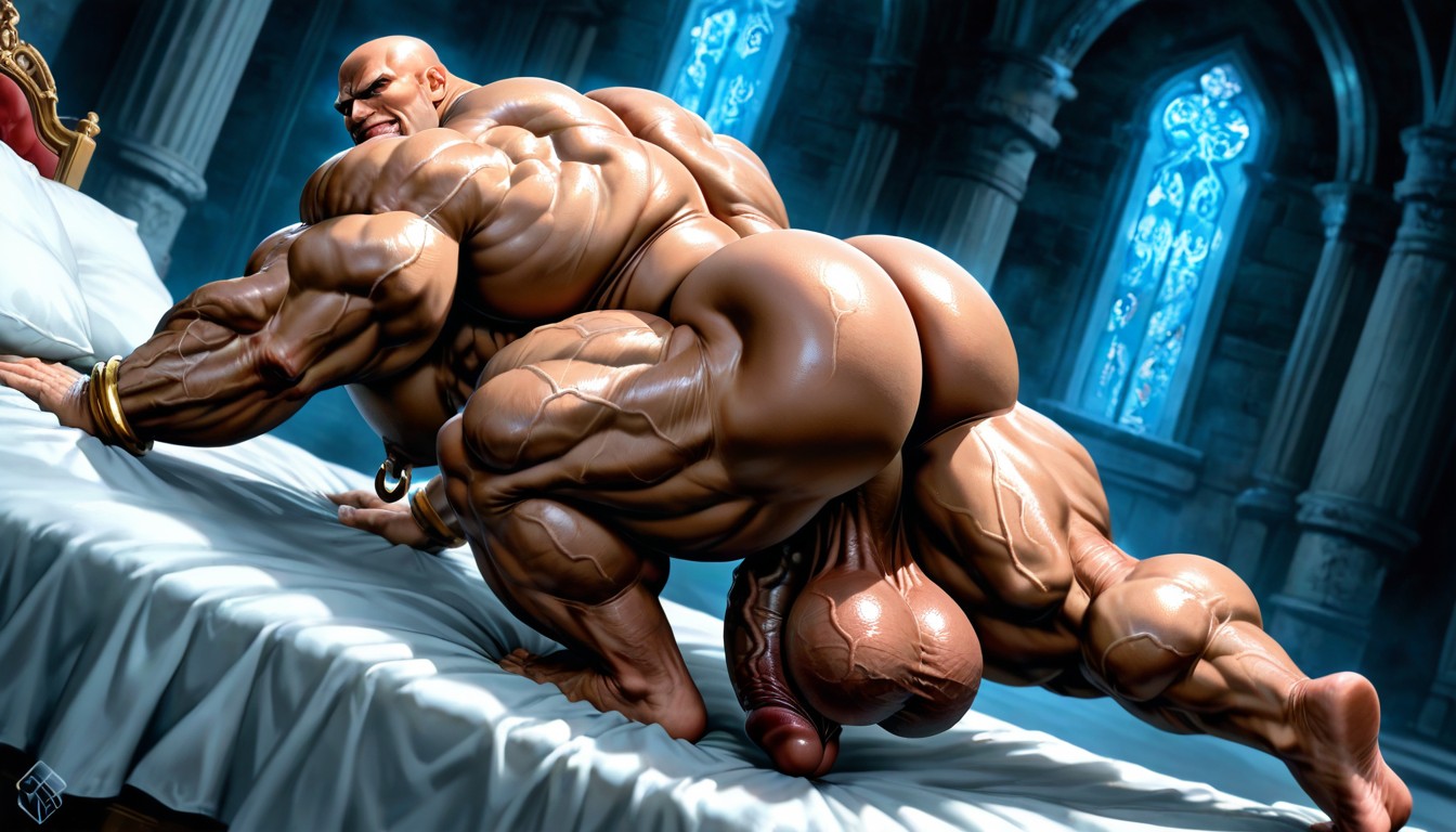 Uncut Cock, Bodybuilder, Cleft Chin AI Gay Porn