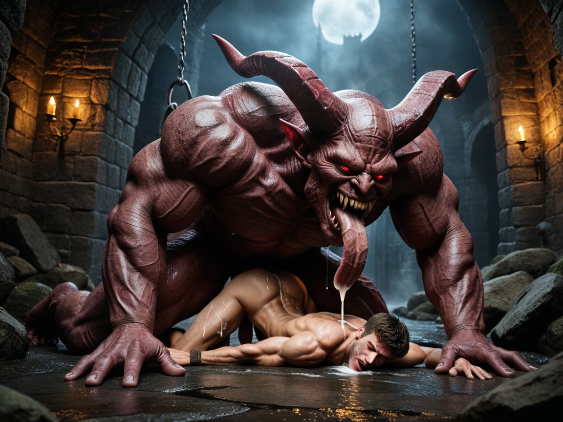 Sweaty Skin, Mans Arms Bound Behind Back, Anal Penetration AI Gay Porn