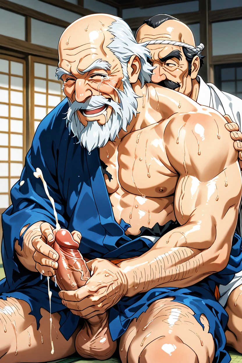 Mustache Beard, Ejaculation, 50+ AI Gay Porn