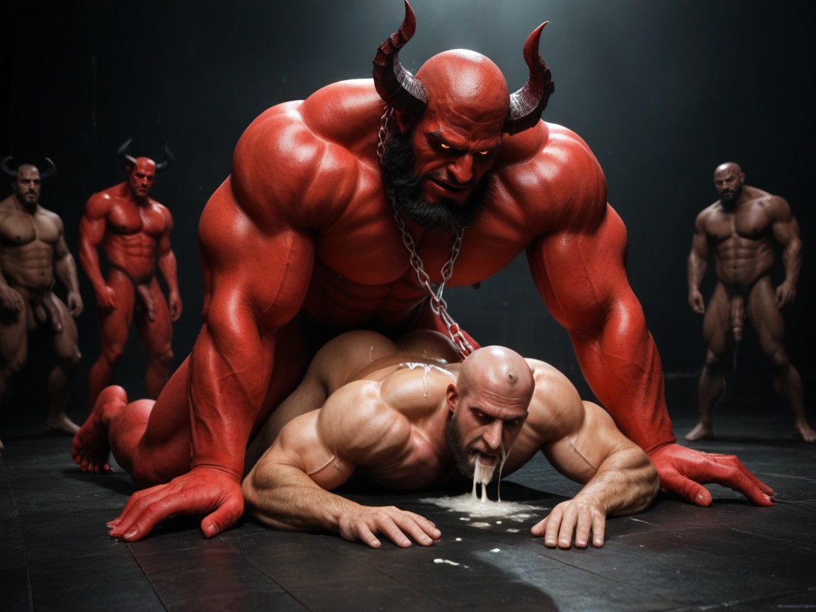 Fire Everywhere, 18+, Demons Wrestling Man AI Gay Porn
