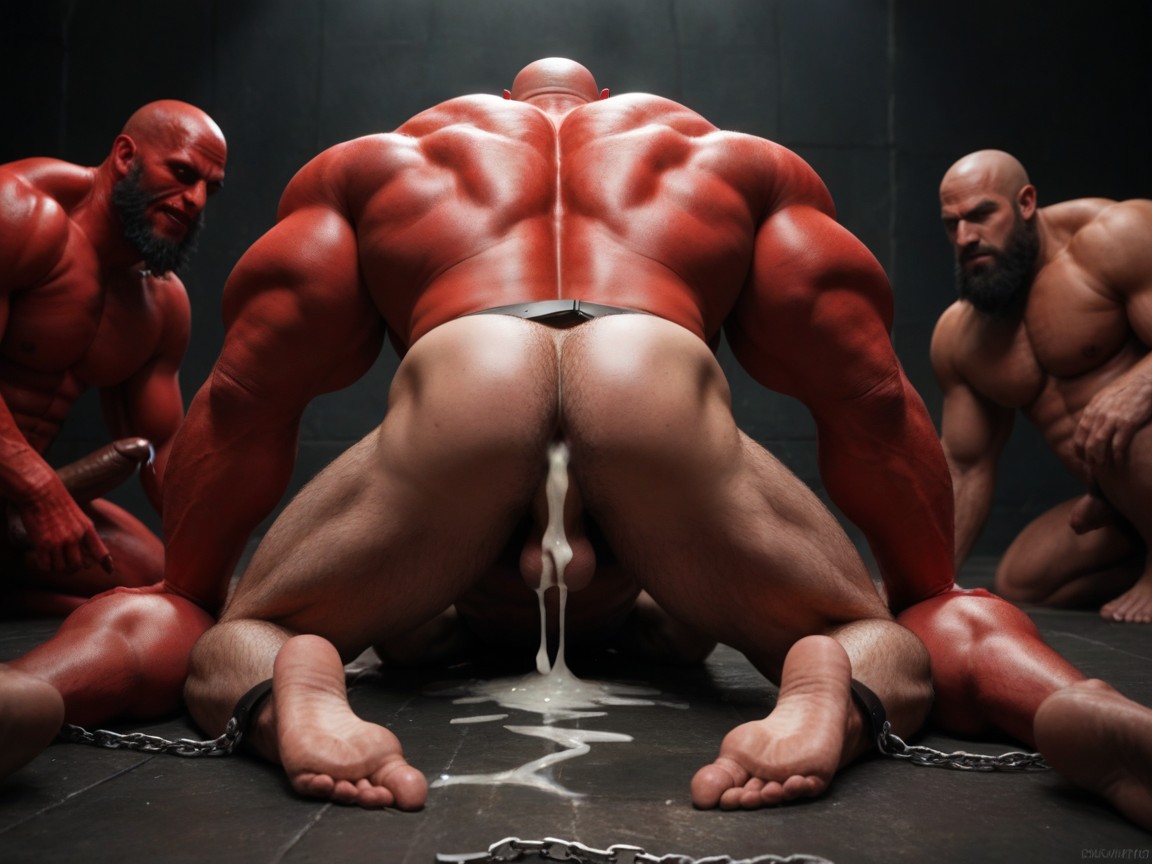 Demons Stepping On Man, Scary Sex Demon, Cocks On Skin AI Gay Porn