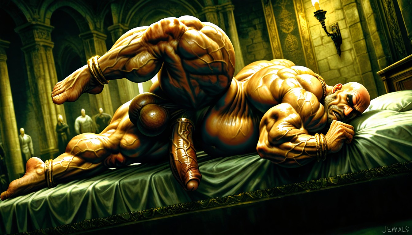 Nipple Rings, Bodybuilder, Naked AI Gay Porn