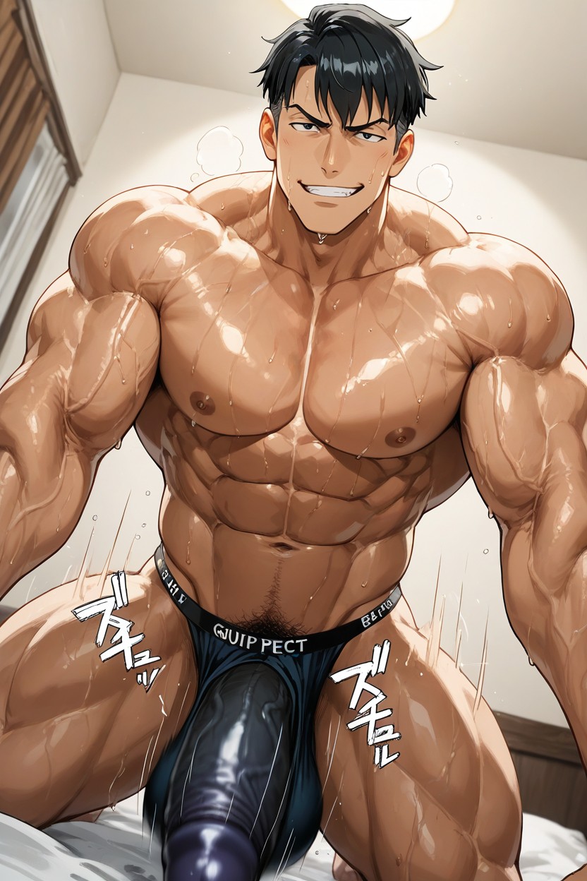 Sound Effect, Dripping Sweat, Front View AI Gay Porn