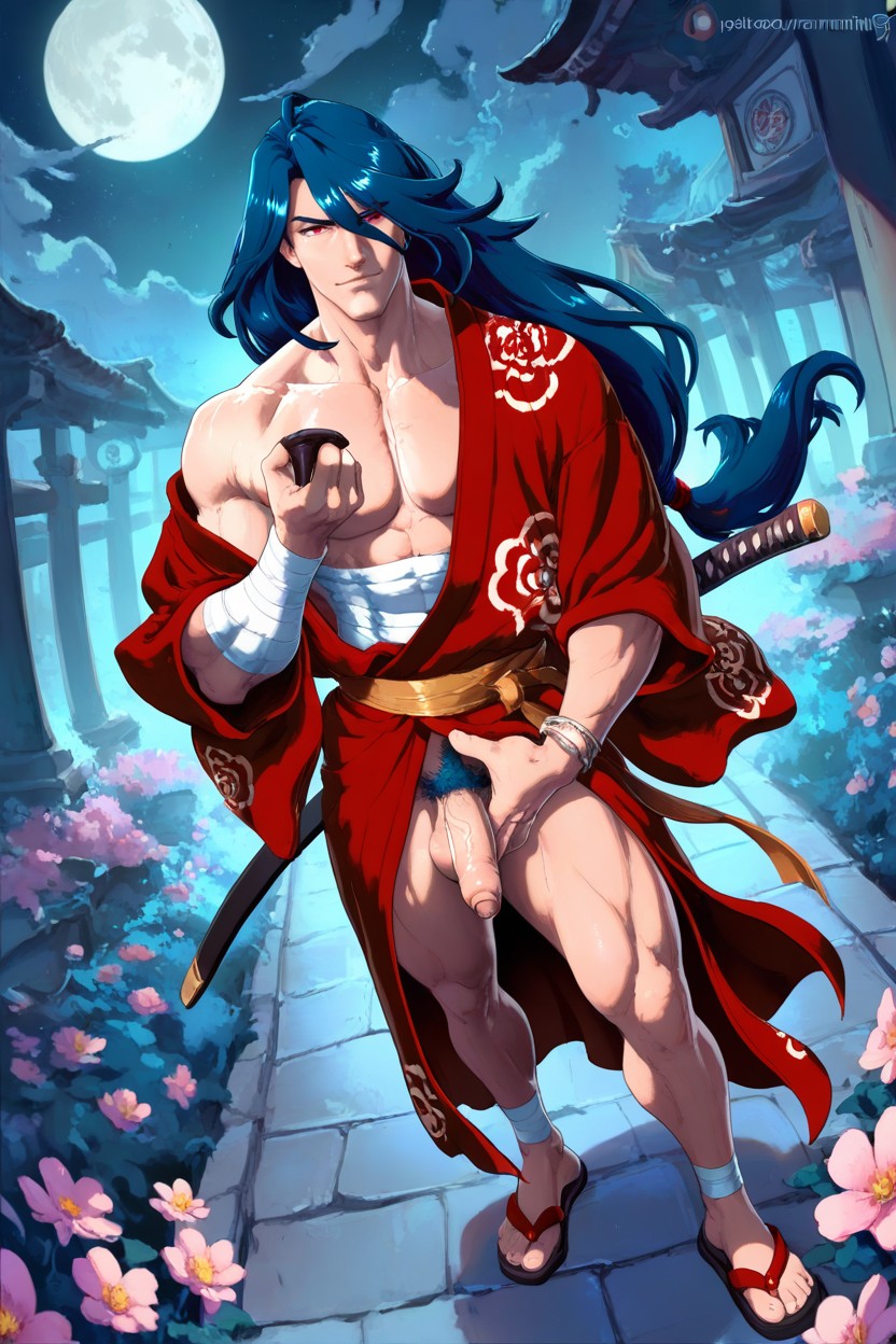 Full Body Visible, Night, Erect Nieples Porno gay IA