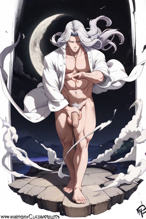 Front View, White Pubic Hair, Night AI Gay Porn