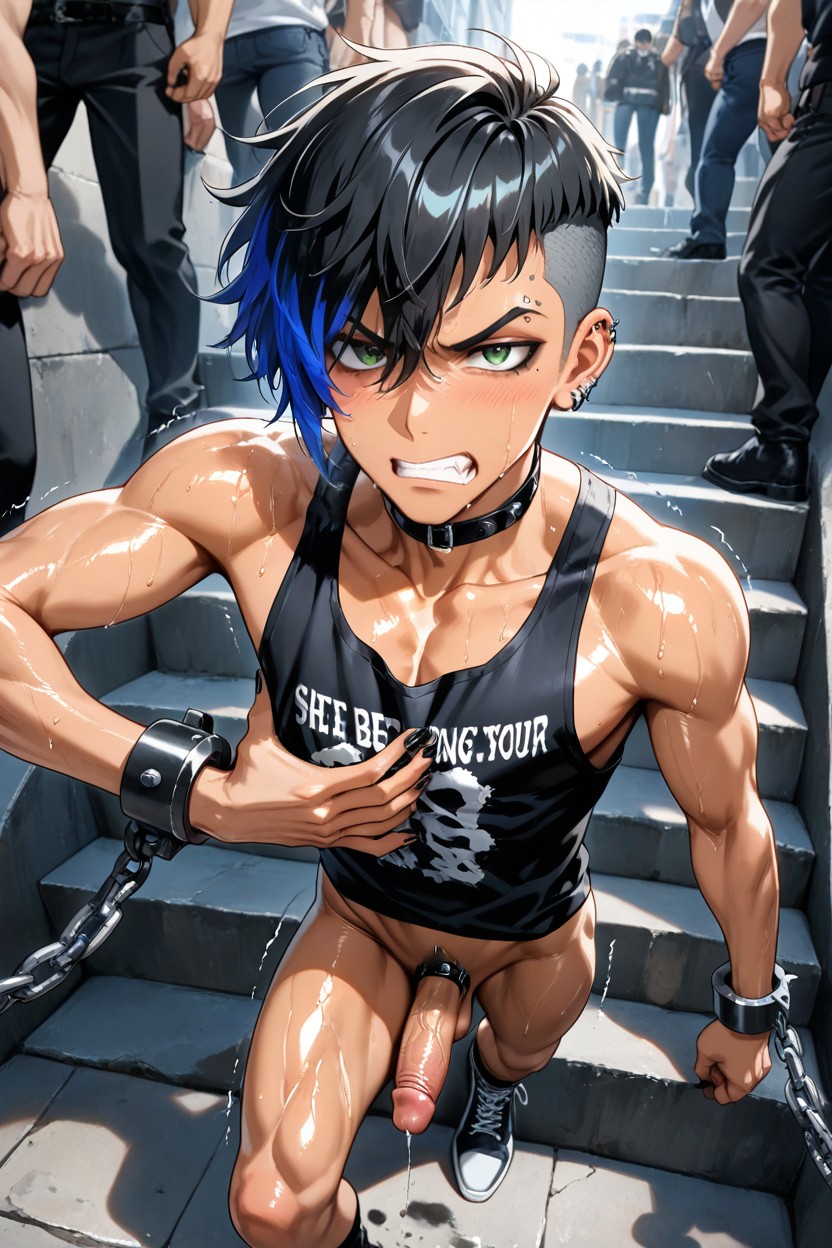 18+, Green Eyes, Fit AI Gay Porn
