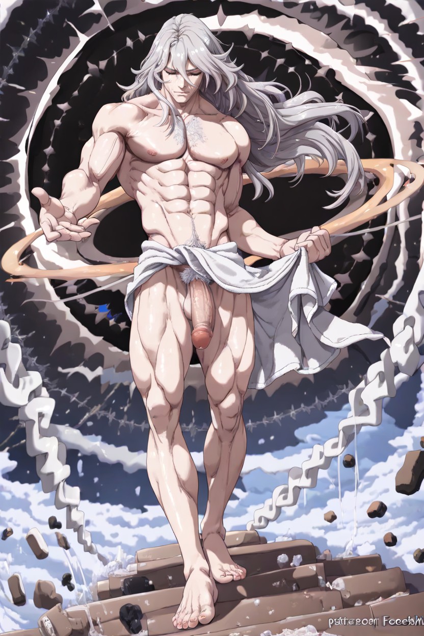 Wind, Lazy Pose, Naked AI Gay Porn