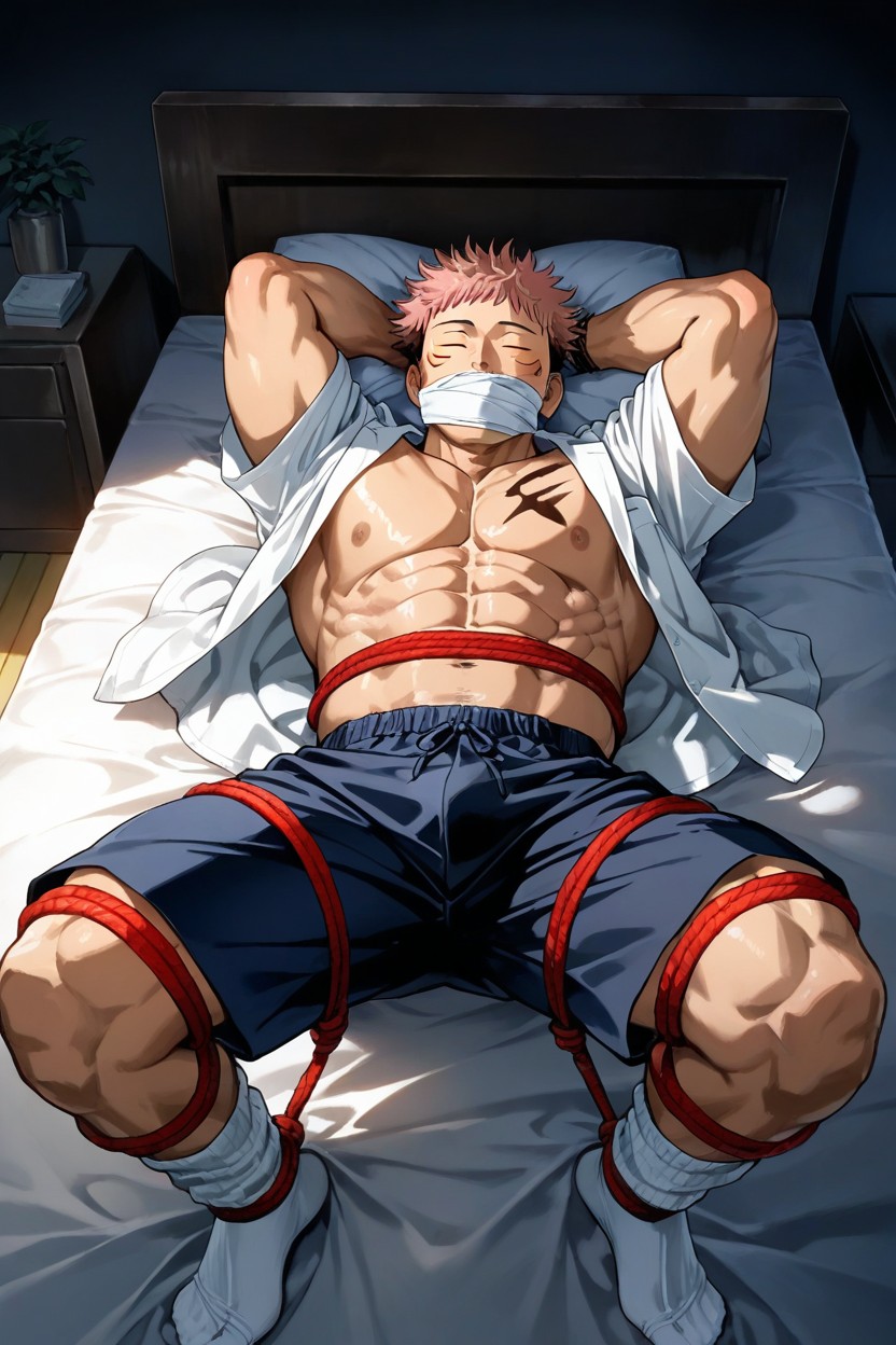 Male Itadori Yuuji, Fully Clothed, Black AI Gay Porn