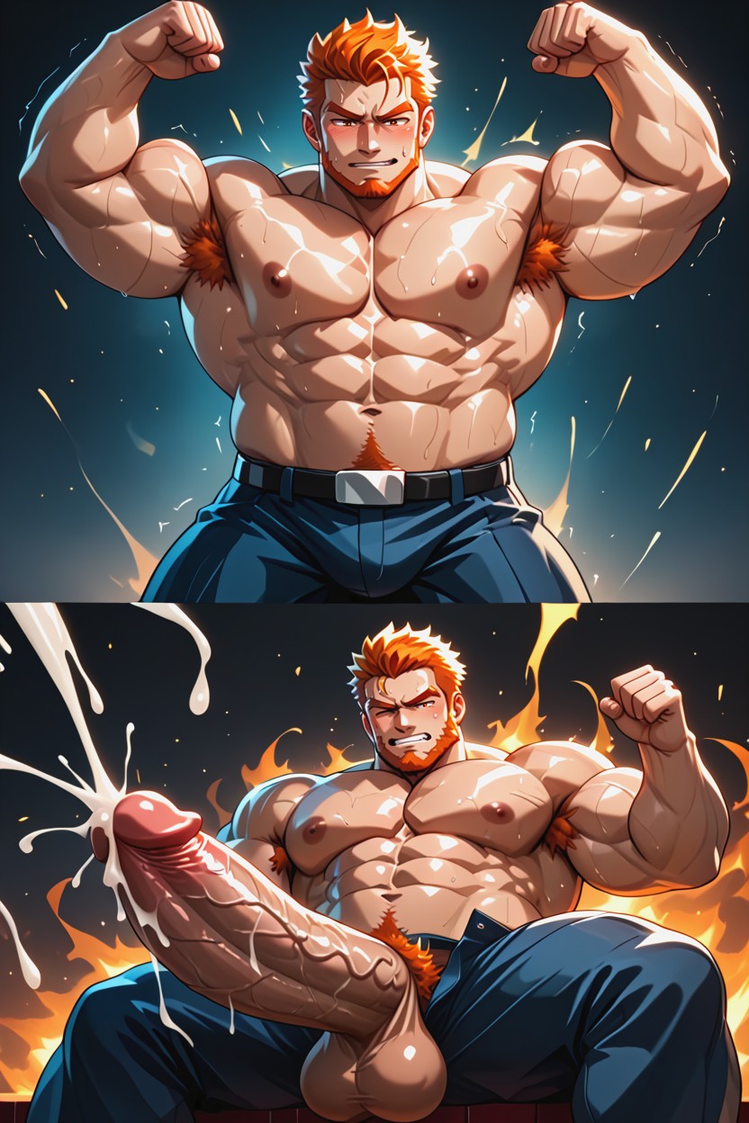 Weight Gain, Before And After Transformation, Erection AI Gay Porn