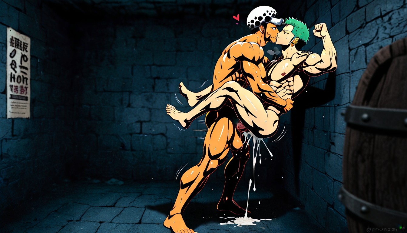 Sweaty, Anime Style, Big Balls AI Gay Porn
