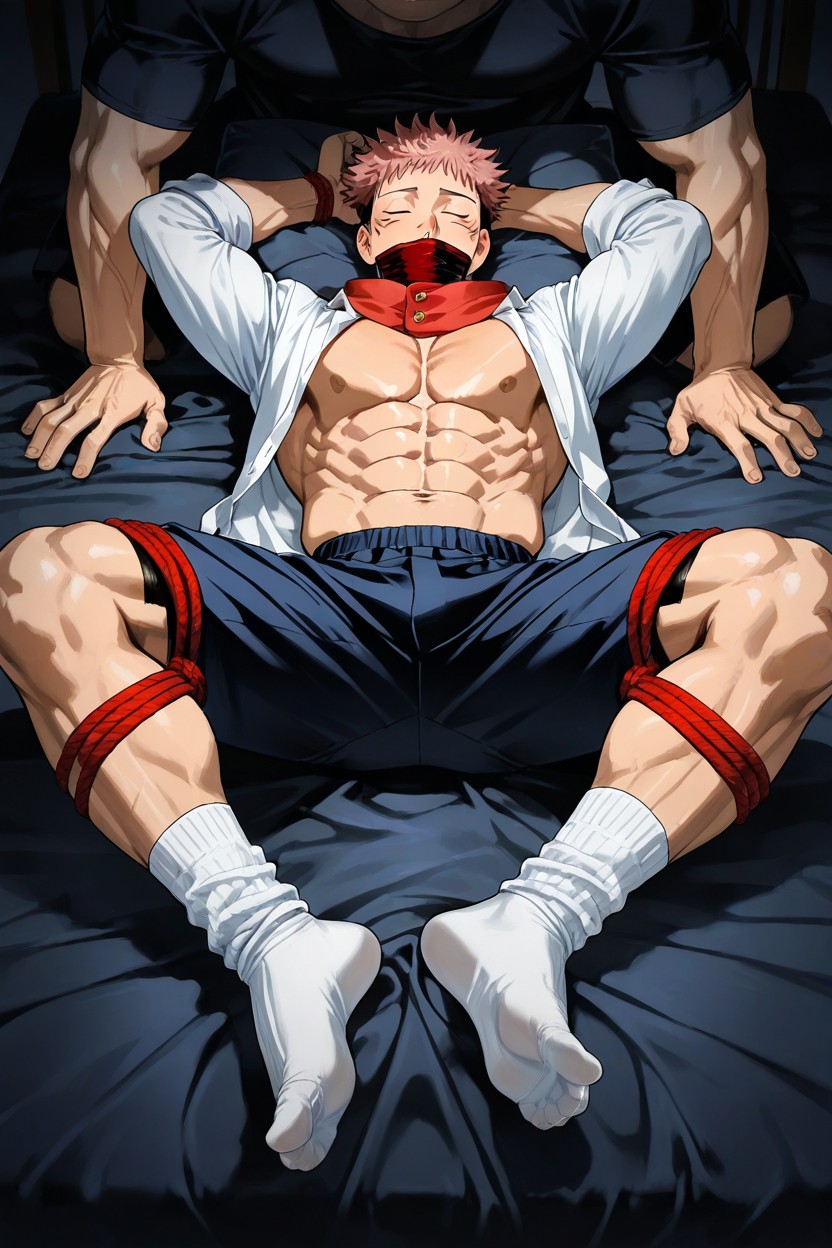 Big Arched Feet, Focus On His Long White Slouch Socks, Blushing Porno gay IA