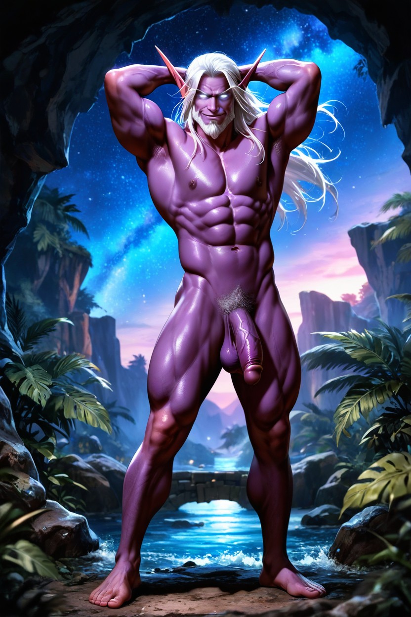 Purple Skin, Dusk, 25+ AI Gay Porn