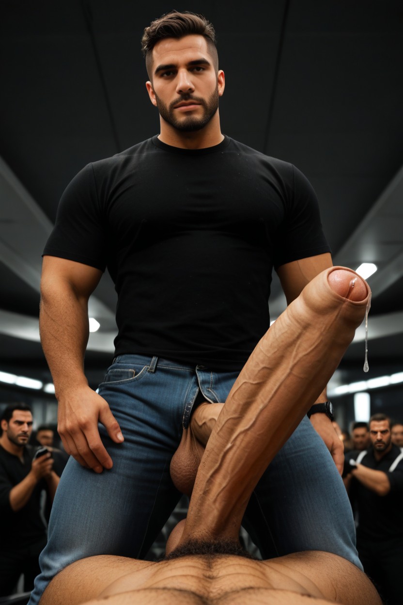 Manly, Only Males, Long Strand Of Sticky Precum AI Gay Porn