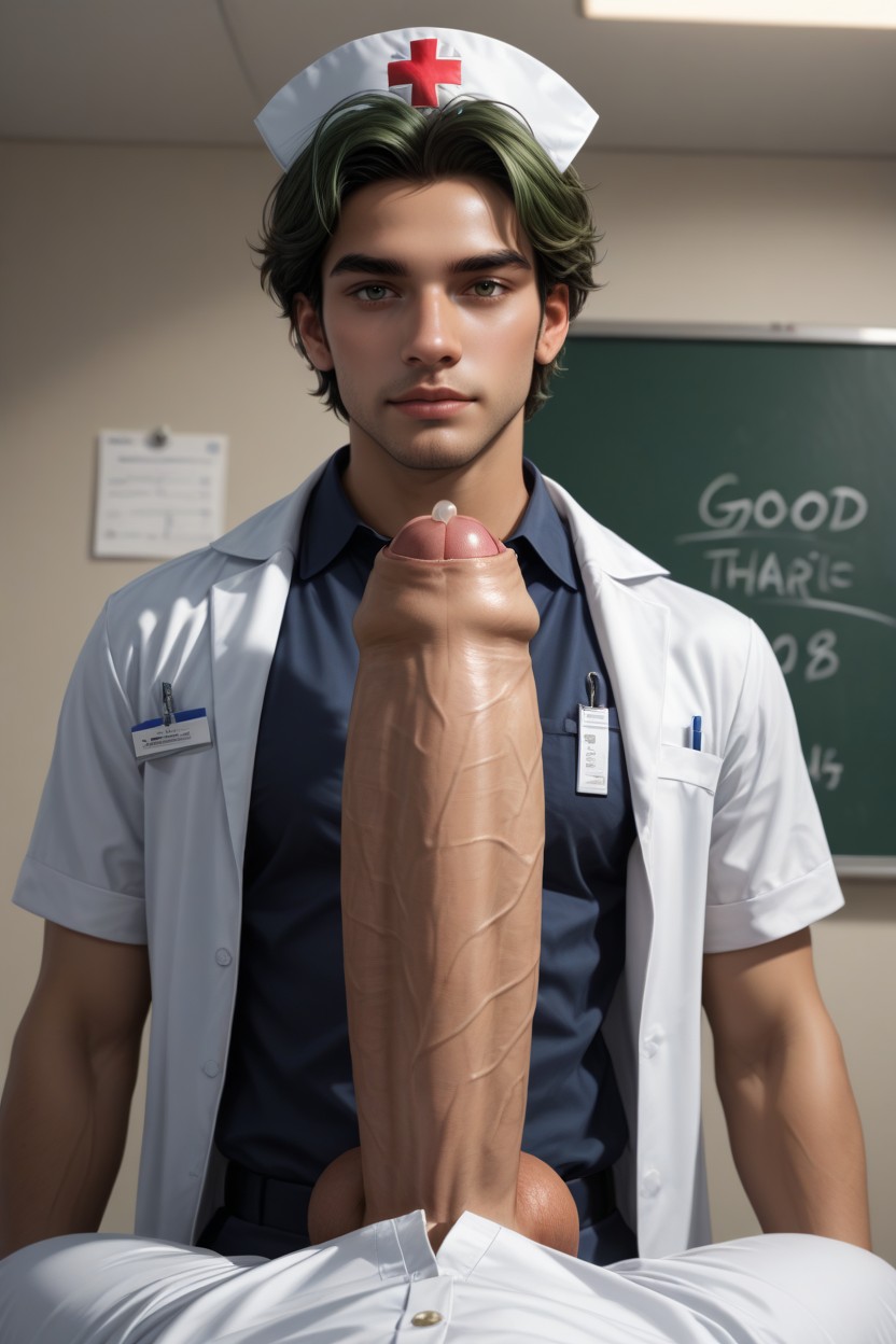 Nurse, Latino, Fabric Stretched AI Gay Porn